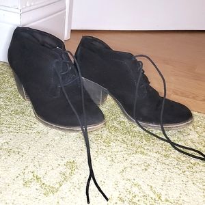Suede heeled booties